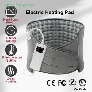 Electric Heating Pad for Back Pain and Cramps Relief Hot Compress Blanket Warmer Wrap Hook & Loop Design Menstrual Pain Relief Fast Heating
