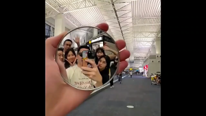 4pcs Convex Portable Photo Small Mirror Travel Photography Convex Mirror Makeup Mirror Cermin Selfie Cembung