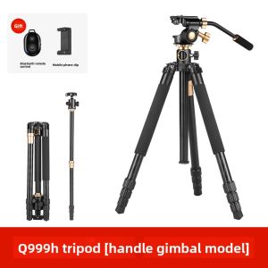 QINGZHUANGSHIDAI | Universal Photography Tripod with Tilting Portable Cloud Platform Reversible Detachable Monopod Anti-slip