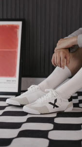 New Arrivals | Giày Sneaker Nam Nữ Dincox DC47 WHITE/ BLACK Micro Suede Kết Hợp Da Shoes Đế Bằng Bền Và Nhẹ Hơn