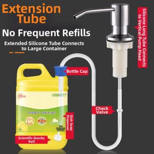 Modern Minimalist Kitchen Soap Dispenser Stainless Steel