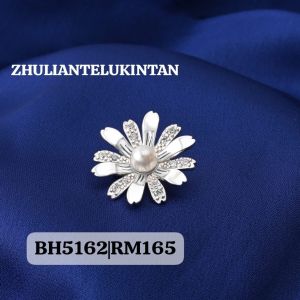 [BH5162] Zhulian Kerongsang Anti Karat/ Rhodium Plated Clips Brooch Jewellery