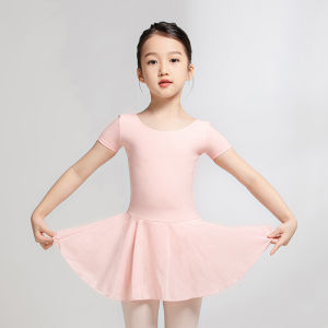 Sansha ชุดเต้นรำเด็ก ชุดฝึกซ้อมบัลเล่ต์แขนสั้น ชุดฝึกซ้อม ชุดเต้นรำ ชุดเต้นรำสำหรับเด็ก ชุดเต้นรำบัลเล่ต์ ชุดเต้นรำสำหรับเด็ก