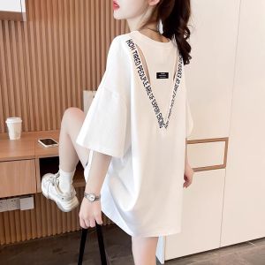 American Retro Hollow out Mid-Length Short-Sleeve T-Shirt Women Summer New Style Fashionable plus Size Slimming Meat Covering Top