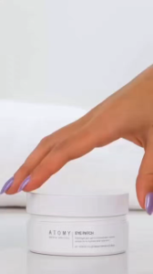 Mặt nạ chăm sóc đặc biệt cải thiện các nếp nhăn ở mí mắt khoé miệng vùng chân mày chứa collagen phân tử thấp hấp thu cực kỳ nhanh chóng vào da - (60 miếng) Atomy Marine Ampoule Eye Patch - 애터미 마린앰플 아이패치 - Повязка на глаз Atomy Marine Ampoule