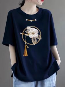 SUSHOUWANGE | New Chinese Style Loose Summer T-shirt