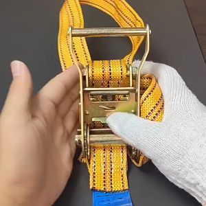 4T*4CMX6MHeavy Duty Buckle Ratchet Tie Down Strap Cargo Belt Thickened Pickup Truck Straps Lashing Tension Strap货物双钩绑带丙纶