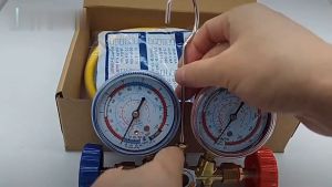 Heavy Duty Brass Manifold Gauge Set Car Air Conditioner Manifold Gauge Fluoride Meter With Hose R134a / R22 / R12 / R502