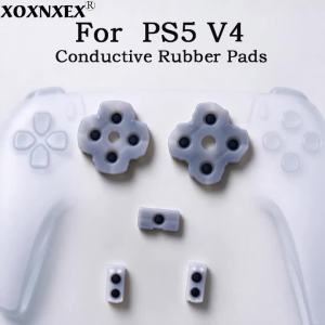 For PS5 DualSense Controller 4th Gen Conductive Rubber Pads Full Set Button Replacement Silicone Repair Kit