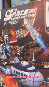 Mainan Anak SPACE DIY CHANER ABLE TRACK 103 PCS Mainan Track Astronaut Jalur Kereta