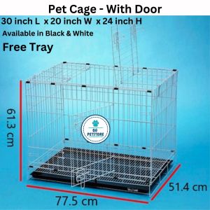 QG Pets Pet Cage for cat and dogCollapsible Foldable Cage for puppies kittens rabbits 77.5Lx51.4W