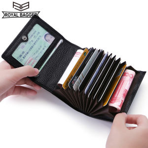 Royal Bagger Genuine Cow Leather Short Wallets Men Card Clip Holder Man Cool Bags Fashion Coin Purse Super Fire Wallet Bag