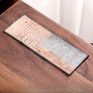 Thickened Tea Towel Absorbent Tea Table Cloth Chinese Style Tea Ceremony Small Tea Towel Zen Tea Coaster Handmade Courtly Element