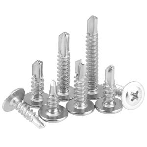 OPPU | Stainless Steel Self-Drilling Flat Head Screws with Blue Zinc Coating