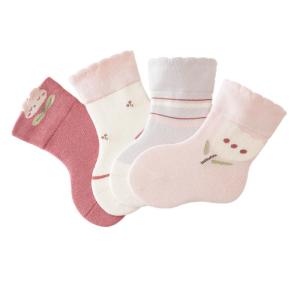 Pure Cotton Mid-Calf Baby Socks for Spring Autumn And Winter Non-Tight Leg Girls Baby Cotton Socks Soft Elastic Design