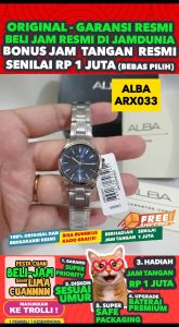 ALBA ORIGINAL - ALBA ARX033 X1 ALBA ARX033X1 Women DY - Silver - Stainless Steel - Diameter 28CM- Water Resist 50 Meter - Jamdunia / Jam dunia JD18  Jam Tangan Wanita Jam Tangan Cewek Jam Tangan Anti Air + ALBA ARX0 33 AR X0 33 X1 ARXS001