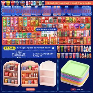 Miniature Supermarket Snack Model Set Creative Display Gift