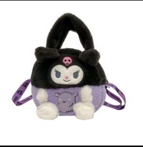tas bulu lucu karakter sanrio / tas selempang boneka premium motif cinnamoroll hello kitty kuromi dan melody