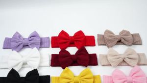 Disney | Bé Gái Nơ Đỏ Đầu Sơ Sinh Băng Đô Cài Tóc Turban Gọng Tóc Trẻ Em Ngoài Trời Tập Đi Trẻ Em HeadWrap Phụ Kiện Tóc Thời Trang