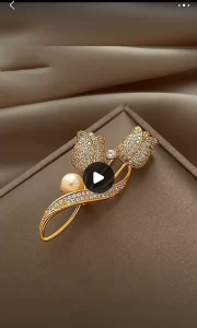 Bros Fashion Bunga Tulip / Bros Full Diamond / Brooch Flower Tulip