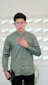 Baju Koko Pria Dewasa Lengan Panjang Elrumi Bahan Katun Premium Motif Antasena Sage Terbaru