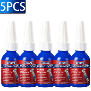LOOLIFL | 50ML 10ML LOOLIFL Red Thread Locker 243 Nuts-Bolts Locker Screw Adhesive Lock Tight Seal Fasteners Anaerobic Curing Metal Glue