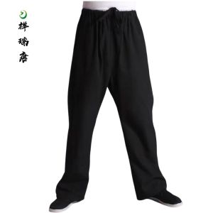 Quần Dài Nam Cotton Nguyên Chất Xiang Rui Tang Phong Cách Trung Hoa Cổ Điển Rộng Rãi Thoải Mái Mùa Hè Quần Dài Thể Thao