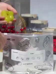 Aluminum Foil Fresh-keeping Sealed Bag Household Food Grade Slide Storage Bag Refrigerator Food Freezing Special Lock Fresh Bag