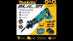 Makita Reciprocating Saw Power Tools  Electric Cordless Saw Heavy Duty Original Metal Cutting Wood Hand Saw 4 Blades