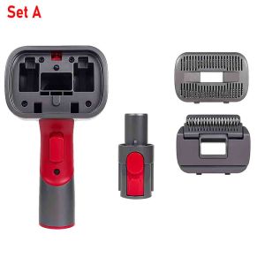 Bộ Dụng Cụ Chải Lông Chó 2 Trong 1 Dùng Cho Máy Hút Bụi Dyson V6 V7 V8 V10 V11 V15 - Dụng Cụ Chăm Sóc Thú Cưng Loại Bỏ Lông Rụng
