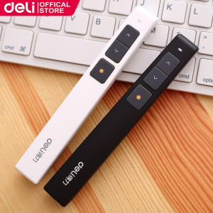 Deli Laser Pen Wireless Presenter 50M Remote Control Usb 2.0/3.0/1.1 2.4GHz 2802 Black 1pc