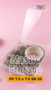 TRG Plastic Storage Box PP 7.5 x 7.5 SB-35 - Tempat Penyimpanan Kotak Plastik Kecil Serbaguna 75 x 75 cm TRG