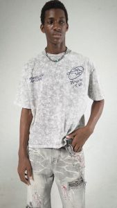 Dunia Denimitup! - Washed artsy White/White - Kaos Pria