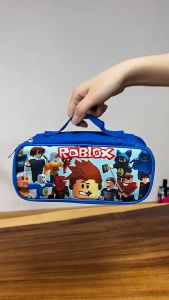 24*11*7cm Double Layers Roblox Students Pencil Bag Case Large-capacity Boys Girls School Bag Birhtday Gift Bag