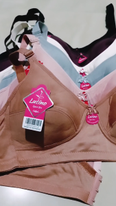 Set 2 Pcs Bra Olahraga Lutino Tanpa Kawat dengan Busa Tipis dan Adem - Warna Solid