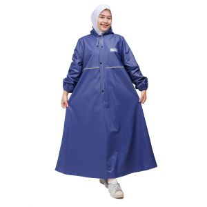 Jas hujan Gamis Muslimah Jas hujan gamis kekinian Bahan Karet PVC 0.25