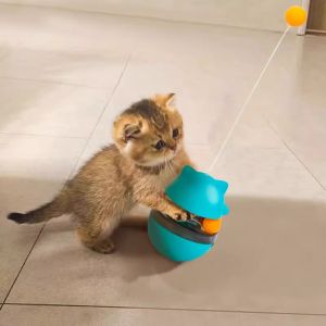 Interactive Toy Cat Feeder Hanging Feather Bell Toy for Kittens Self Entertaining Anti Boredom Stick Pet Supplies