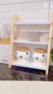 Rak Kayu Susun Aestetic, Rak Kosmetik Multifungsi, dan Rak Skincare Stylish