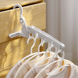 Thanh phơi quần áo du lịch nhỏ gọn móc áo gấp gọn 5 ngạnh cho khách sạn chuyến đi ký túc xá & Du Lịch móc treo quần áo đóng mở tiết kiệm không gian