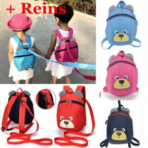 Kids Children Anti-lost Safety Harness Reins Toddler School Backpack Nursery Shoulder Bags Cartoon Bags Preschool Rucksack