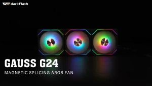 Itw | darkFlash PC Fan Gauss G24 ARGB Magnetic Splicing Hydro Bearing Triple Pack (Black | White)