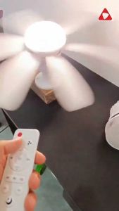 Mitsushi 40W Elegant Ceiling Fan with LED Light Remote Control 20.5" E27 Interface 3-Speed Timer Silent Mode - Bedroom Chandelier Fan