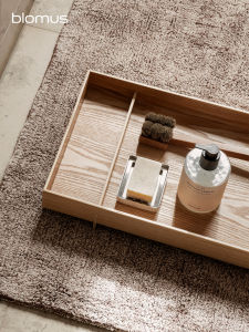 Bathroom Countertop Storage Rack Wooden Rectangular