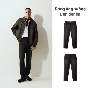Semir | Quần Jeans Nam Thẳng Co Dãn ấm Áp có Râu Mèo