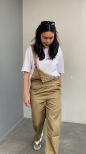 Baju Kodok Flow Overall Jumpsuit Celana Wanita Korea Style Kekinian Keren Viral Tiktok Cewek Dewasa