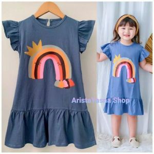 Dress Anak Smilee Nona Size 1-5 Tahun - Baju Anak Perempuan Dress Nona Smile Dress Pesta Anak