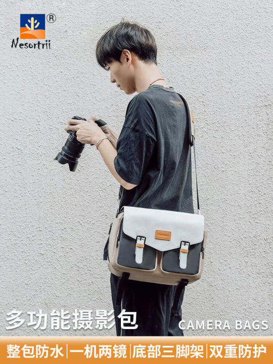 Túi Đựng Máy Ảnh DSLR Chuyên Nghiệp Kiểu Dáng Đơn Giản, Túi Đeo Chéo Thường Ngày, Phù Hợp Với Fuji Canon Nikon Sony