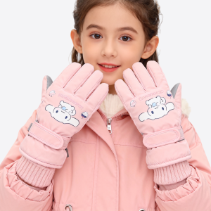 Fleece Lined Thicker Waterproof Non-slip Warm Kids Gloves