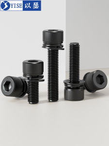 Yi Se Dian Zi | Ốc Vít Hợp Kim Hình Lục Giác Ba Loại Kết Hợp Đầu Trụ Thép Không Gỉ 304 Màu Đen