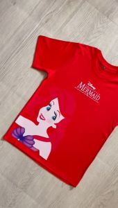 Baju Kaos T-Shirt Anak Perempuan Katun Combed Motif Mermaid